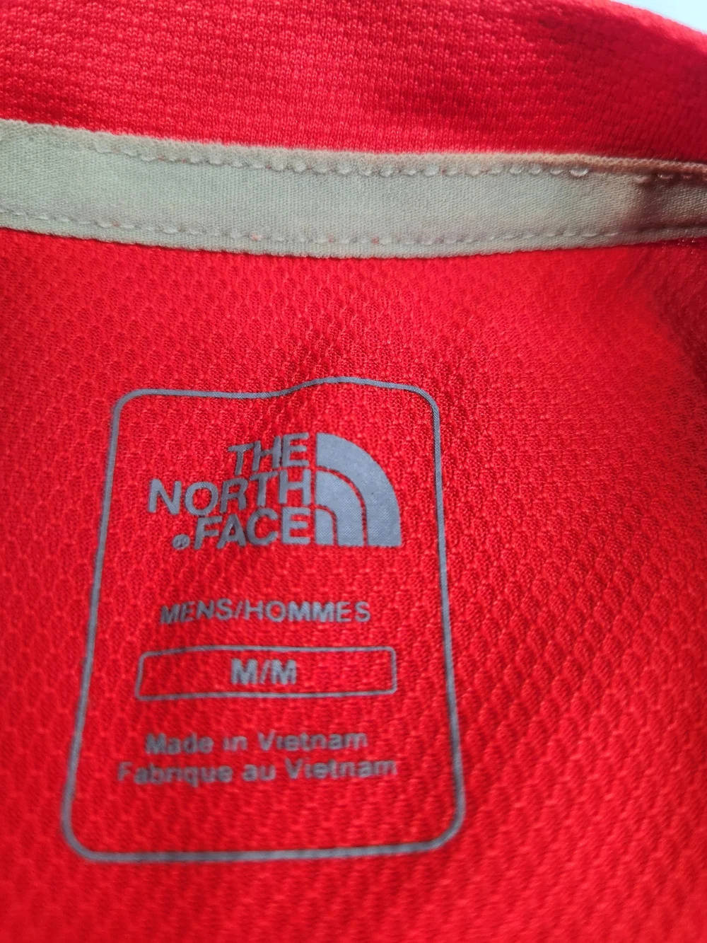 The North Face Men's Red Short-Sleeve Active Tee with Contrast Stitching